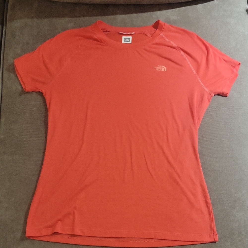 The North Face Polo T-Shirt in Vibrant Orange and Pink